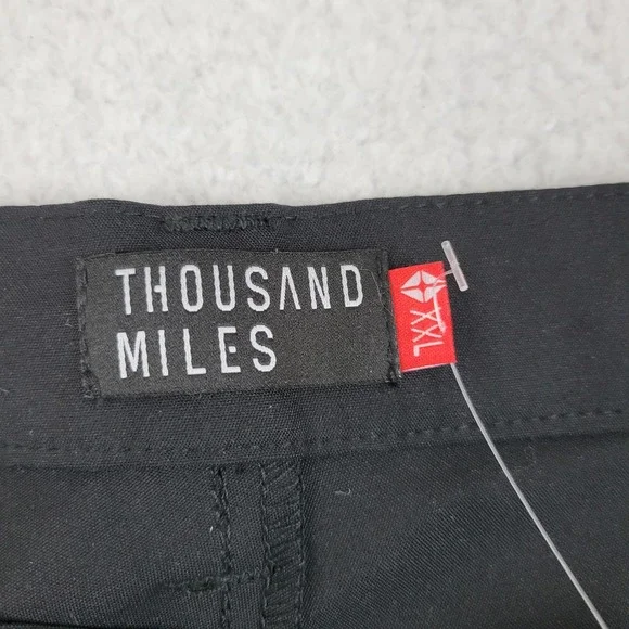 Thousand Miles Pants Mens 2XL Black Stretch Travel Chino Performance Comfort - Picture 7 of 14